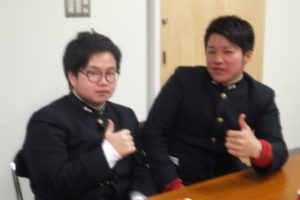 左　井上空君・右　安藤友佑君